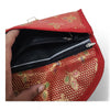 Red Clutch Women's Purse Woven Zari Brocade Banarasi Fabric 5 Pocket Hand Bag