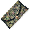 Green Clutch Women's Purse Woven Zari Brocade Banarasi Fabric 5 Pocket Hand Bag