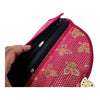 Pink Clutch Women's Purse Woven Zari Brocade Banarasi Fabric 5 Pocket Hand Bag