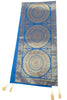 Turquoise Table Runner 72x16" Banarasi Silk Brocade Mandala Dining Decor Cloth