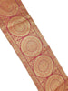 Maroon Banarasi Table Runner 72x16" Silk Brocade Mandala Dining Decor Cloth Gift