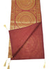 Maroon Banarasi Table Runner 72x16" Silk Brocade Mandala Dining Decor Cloth Gift