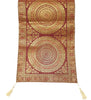 Maroon Banarasi Table Runner 72x16" Silk Brocade Mandala Dining Decor Cloth Gift