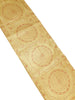 Beige Table Runner 72x16" Banarasi Silk Brocade Mandala Dining Decor Cloth Gift