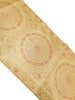 Beige Table Runner 72x16" Banarasi Silk Brocade Mandala Dining Decor Cloth Gift