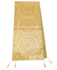 Beige Table Runner 72x16" Banarasi Silk Brocade Mandala Dining Decor Cloth Gift
