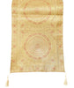 Beige Table Runner 72x16" Banarasi Silk Brocade Mandala Dining Decor Cloth Gift