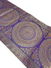 Purple Table Runner 72x16" Banarasi Silk Brocade Mandala Gift Dining Decor Cloth