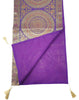 Purple Table Runner 72x16" Banarasi Silk Brocade Mandala Gift Dining Decor Cloth