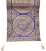 Purple Table Runner 72x16" Banarasi Silk Brocade Mandala Gift Dining Decor Cloth
