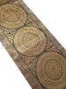 Dark Brown Banarasi Table Runner 72x16" Silk Brocade Mandala Dining Decor Cloth
