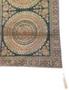 Black Banarasi Table Runner 72x16" Silk Brocade Mandala Dining Decor Cloth Gift