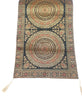 Black Banarasi Table Runner 72x16" Silk Brocade Mandala Dining Decor Cloth Gift