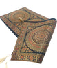 Black Banarasi Table Runner 72x16" Silk Brocade Mandala Dining Decor Cloth Gift