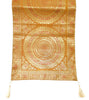 Mustard Table Runner 72x16" Banarasi Silk Brocade Mandala Dining Decor Cloth