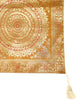 Mustard Table Runner 72x16" Banarasi Silk Brocade Mandala Dining Decor Cloth