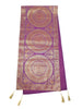 Magenta Banarasi Table Runner 72x16" Silk Brocade Mandala Dining Decor Cloth