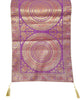 Magenta Banarasi Table Runner 72x16" Silk Brocade Mandala Dining Decor Cloth