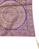 Magenta Banarasi Table Runner 72x16" Silk Brocade Mandala Dining Decor Cloth