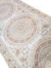 White Table Runner 72x16" Banarasi Silk Brocade Mandala Dining Decor Cloth Gift