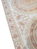 White Table Runner 72x16" Banarasi Silk Brocade Mandala Dining Decor Cloth Gift