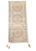White Table Runner 72x16" Banarasi Silk Brocade Mandala Dining Decor Cloth Gift
