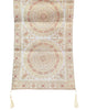 White Table Runner 72x16" Banarasi Silk Brocade Mandala Dining Decor Cloth Gift