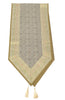 Banarasi Table Runner Indian Brown Silk Brocade Paisley Dining Decor Cloth Gift