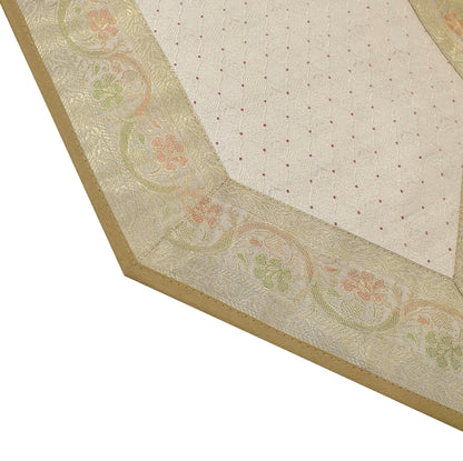Antique Indian Banarasi Table Runner Silk Brocade Dining Home Decor Gift Cloth