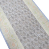 Gray Banarasi Table Runner Silk Brocade Paisley Dining Decor Indian Gift Cloth