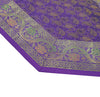 Banarasi Table Runner Purple Silk Brocade Paisley Indian Dining Decor Gift Cloth