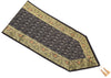 13 PC Black Dining Table Runner Set Decor Banarasi Silk Brocade Paisley Gift