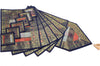 13 PC Black Multi Dining Table Runner Set Decor Banarasi Silk Brocade Paisley