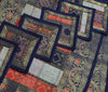 13 PC Black Multi Dining Table Runner Set Decor Banarasi Silk Brocade Paisley