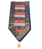 13 PC Black Multi Dining Table Runner Set Decor Banarasi Silk Brocade Paisley