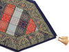 13 PC Black Multi Dining Table Runner Set Decor Banarasi Silk Brocade Paisley