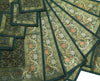 13 PC Green Dining Table Runner Set Decor Banarasi Silk Brocade Paisley Gift
