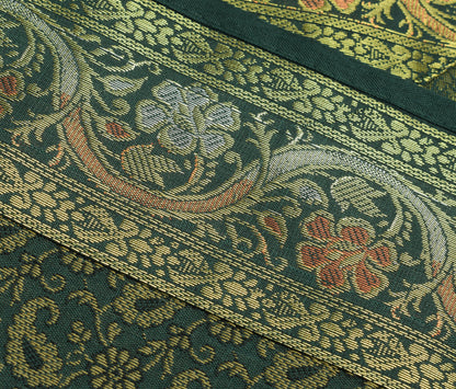 13 PC Green Dining Table Runner Set Decor Banarasi Silk Brocade Paisley Gift