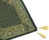 13 PC Green Dining Table Runner Set Decor Banarasi Silk Brocade Paisley Gift