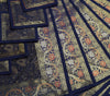 13 PC Navy Blue Dining Table Runner Set Decor Banarasi Silk Brocade Paisley Gift