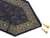 13 PC Navy Blue Dining Table Runner Set Decor Banarasi Silk Brocade Paisley Gift