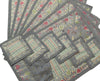 13 PC Gray Dining Table Runner Set Decor Banarasi Silk Brocade Paisley Gift