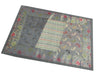 13 PC Gray Dining Table Runner Set Decor Banarasi Silk Brocade Paisley Gift