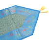 13 PC Green Dining Table Runner Set Decor Banarasi Silk Brocade Paisley Gift