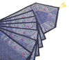 13 PC Aqua Blue Table Runner Set Decor Banarasi Silk Brocade Paisley Gift