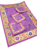 13 PC Purple Table Runner Dining Decor Gift Indian Banarasi Silk Brocade Paisley