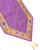 13 PC Purple Table Runner Dining Decor Gift Indian Banarasi Silk Brocade Paisley