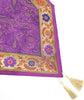 13 PC Purple Table Runner Dining Decor Gift Indian Banarasi Silk Brocade Paisley