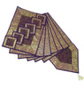 13 PC Wine Table Runner Dining Indian Banarasi Silk Brocade Paisley Decor Cloth