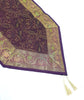 13 PC Wine Table Runner Dining Indian Banarasi Silk Brocade Paisley Decor Cloth